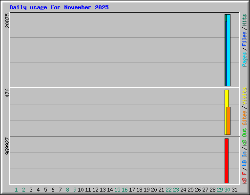 Daily usage for November 2025