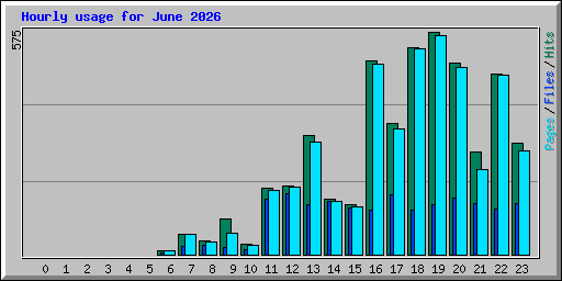 Hourly usage for June 2026